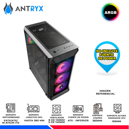 CASE ANTRYX SENTRY PLUS, 4 COOLER ARGB,