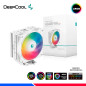 COOLER DE PROCESADOR DEEPCOOL AG400 WH, ARGB COOLER DE PROCESADOR DEEPCOOL AG400 WH, ARGB