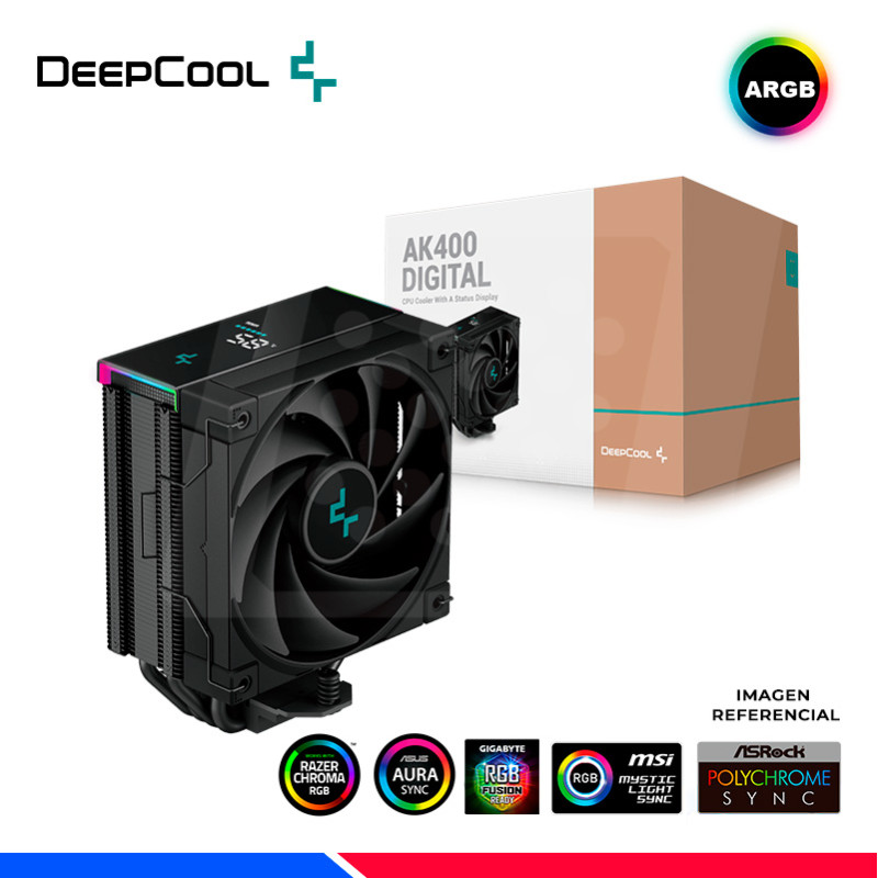 COOLER DE PROCESADOR DEEPCOOL AK400 DIGITAL COOLER DE PROCESADOR DEEPCOOL AK400 DIGITAL