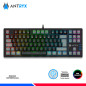 TECLADO MECANICO TKL ANTRYX MK840L BLACK/GRAY, SWITCH BLUE TECLADO MECANICO TKL ANTRYX MK840L BLACK/GRAY, SWITCH BLUE