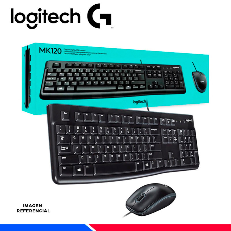 KIT TECLADO + MOUSE LOGITECH MK120 USB KIT TECLADO + MOUSE LOGITECH MK120 USB