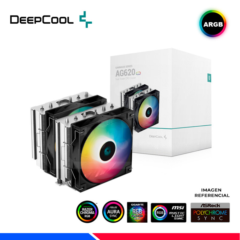 COOLER DE PROCESADOR DEEPCOOL AG620, ARGB COOLER DE PROCESADOR DEEPCOOL AG620, ARGB