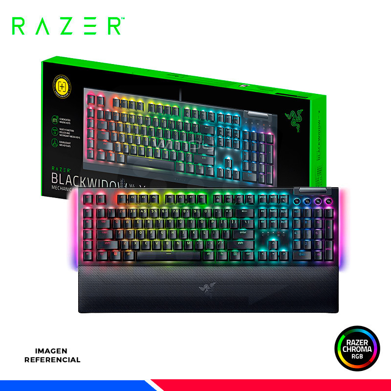 TECLADO MECANICO RAZER BLACKWIDOW V4 MECANICO SWITCH YELLOW, CHROMA BLACK TECLADO MECANICO RAZER BLACKWIDOW V4 MECANICO SWITCH YELLOW, CHROMA BLACK