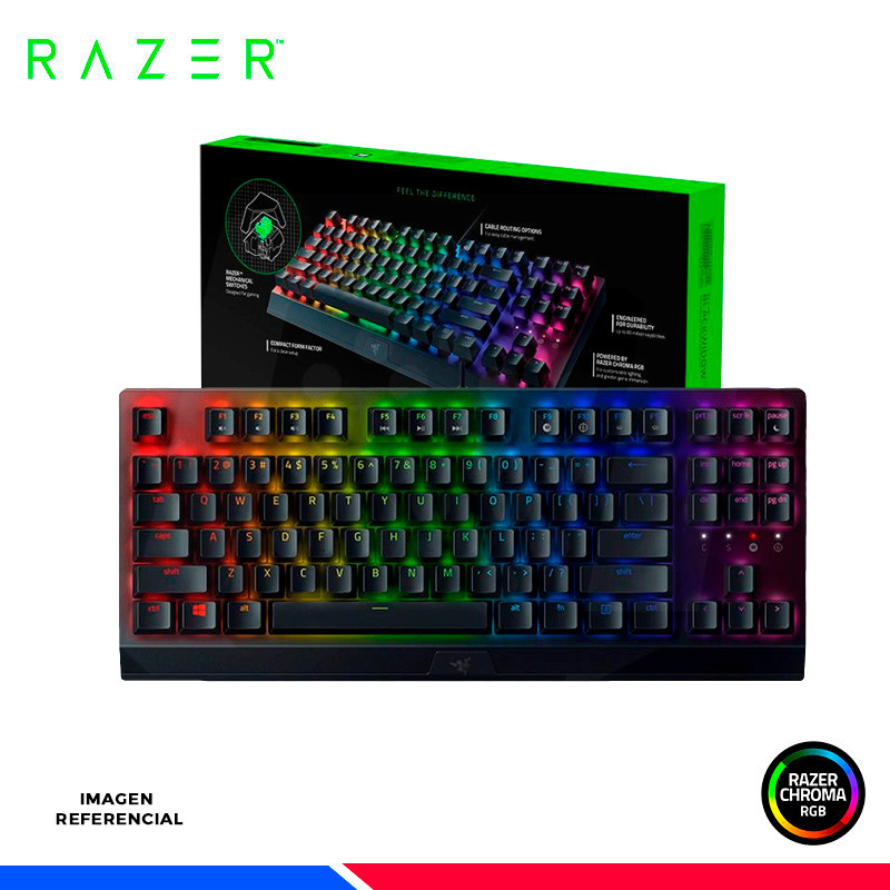 TECLADO MECANICO RAZER BLACKWIDOW V3 TENKEYLESS, SWITCH YELLOW US CHROMA BLACK RGB TECLADO MECANICO RAZER BLACKWIDOW V3 TENKEYLESS, SWITCH YELLOW US CHROMA BLACK RGB