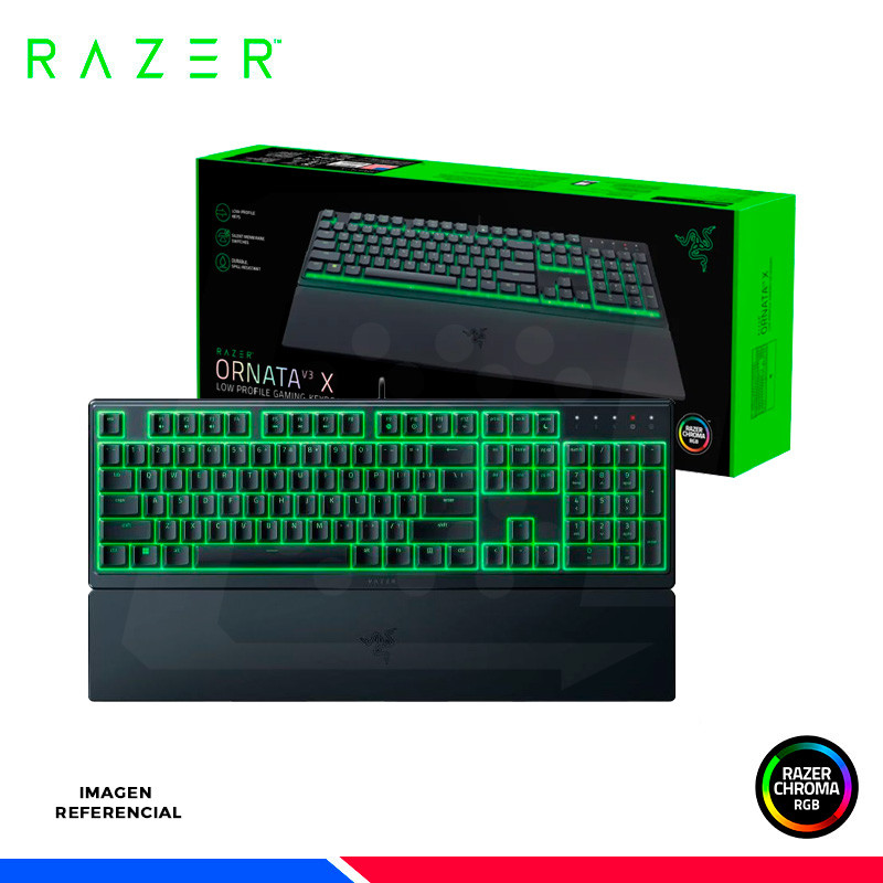 TECLADO RAZER ORNATA V3 X MEMBRANA LOW PROFILE SP CHROMA BLACK TECLADO RAZER ORNATA V3 X MEMBRANA LOW PROFILE SP CHROMA BLACK