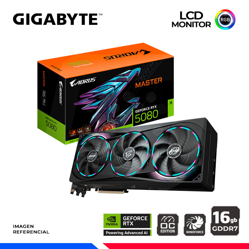 VGA GIGABYTE AORUS GEFORCE RTX 5080 MASTER 16GB, GDDR7 VGA GIGABYTE AORUS GEFORCE RTX 5080 MASTER 16GB, GDDR7