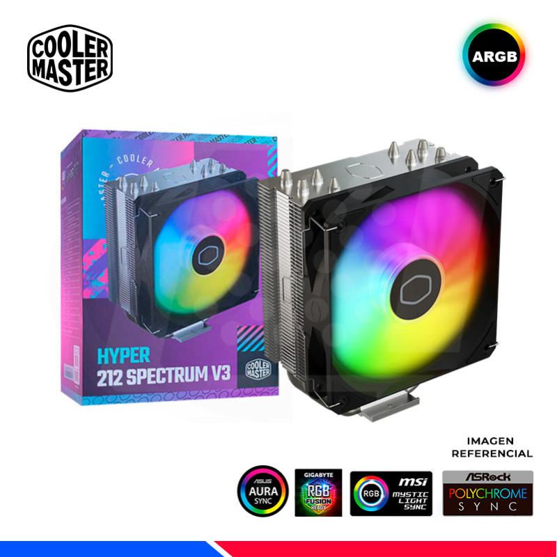 COOLER DE PROCESADOR CM HYPER 212 SPECTRUM V3, ARGB COOLER DE PROCESADOR CM HYPER 212 SPECTRUM V3, ARGB