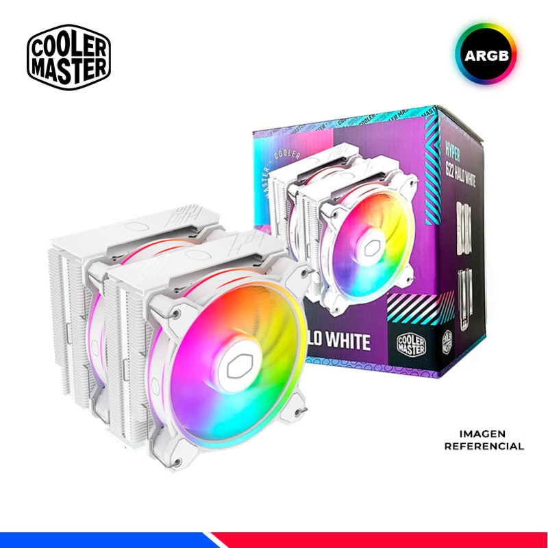 COOLER DE PROCESADOR CM HYPER 622 HALO WHITE, ARGB COOLER DE PROCESADOR CM HYPER 622 HALO WHITE, ARGB