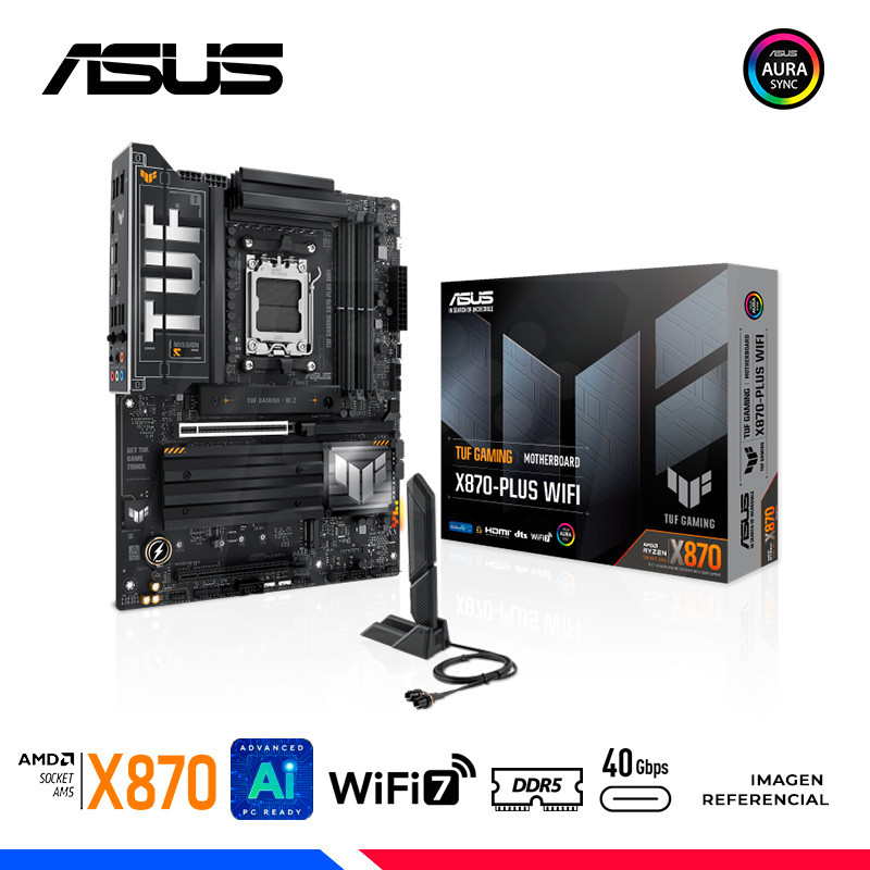 MAINBOARD ASUS TUF GAMING X870 PLUS WIFI, DDR5, AM5, AMD MAINBOARD ASUS TUF GAMING X870 PLUS WIFI, DDR5, AM5, AMD