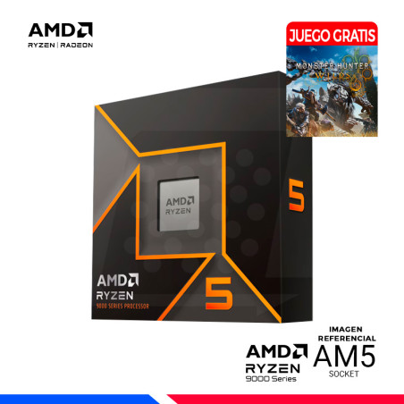 PROCESADOR AMD RYZEN 5 9600X, Cache 32 MB, Hasta 5.4 Ghz, AM5
