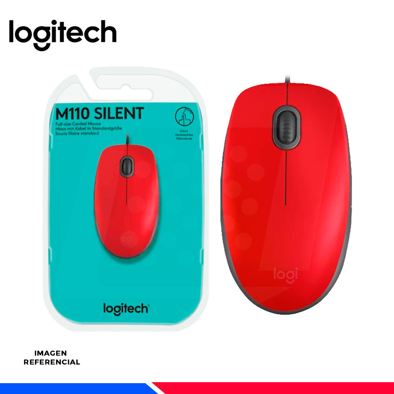 MOUSE LOGITECH M110 SILENT USB ROJO MOUSE LOGITECH M110 SILENT USB ROJO