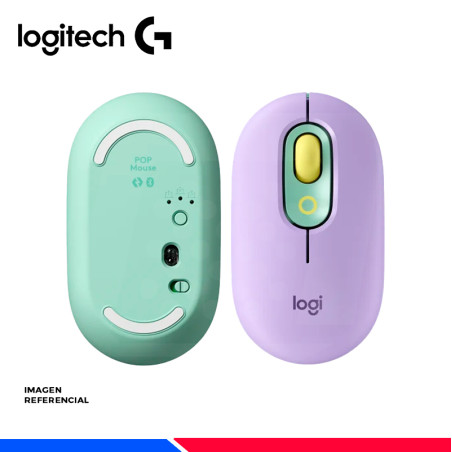 MOUSE LOGITECH POP BLUETOOTH FRESH VIBES LILA/GREEN