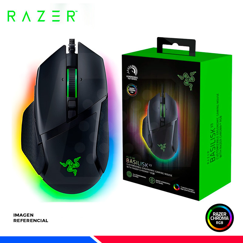 MOUSE RAZER BASILISK V3, 26K DPi, CHROMA BLACK MOUSE RAZER BASILISK V3, 26K DPi, CHROMA BLACK