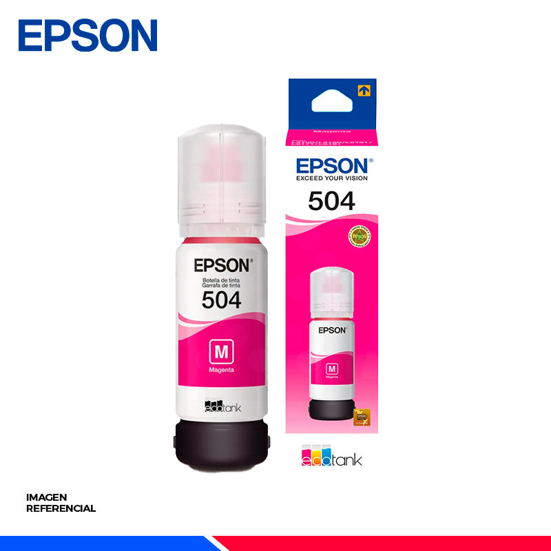 BOTELLA DE TINTA EPSON T504 MAGENTA