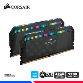 KIT MEM. RAM CORSAIR DOMINATOR PLATINUM RGB, 32GB (2x16GB) DDR5 7200 MHz, CL34