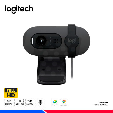 CAMARA WEB LOGITECH EMPRESARIAL BRIO 105, FHD, BLACK