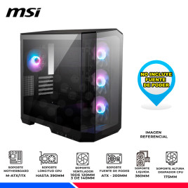 CASE MSI MAG PANO M100R PZ BLACK, V/TEMPLADO