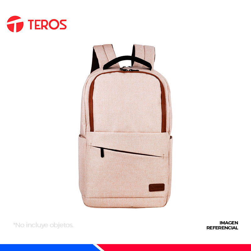 MOCHILA TEROS TE-ACS9012, POLIESTER, 15.6" BEIGE MOCHILA TEROS TE-ACS9012, POLIESTER, 15.6" BEIGE