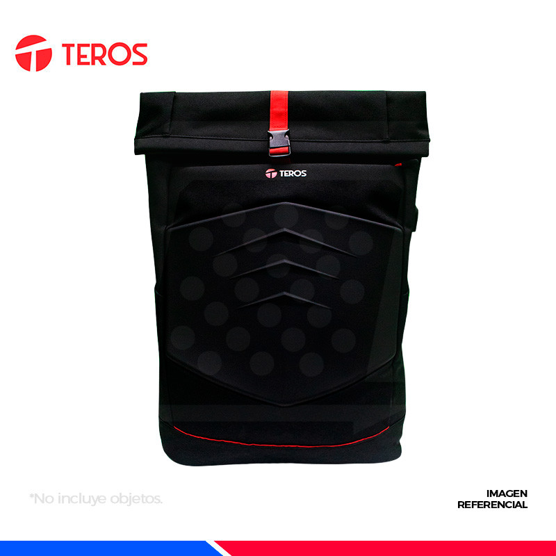 MOCHILA GAMING TEROS TE-IDS18588, POLIESTER, 15.6", NEGRO/ROJO MOCHILA GAMING TEROS TE-IDS18588, POLIESTER, 15.6", NEGRO/ROJO