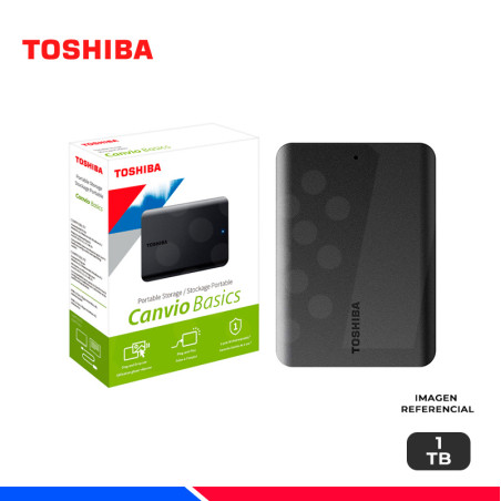 DISCO DURO EXTERNO 1TB TOSHIBA CANVIO BASICS USB 3.0 BLACK