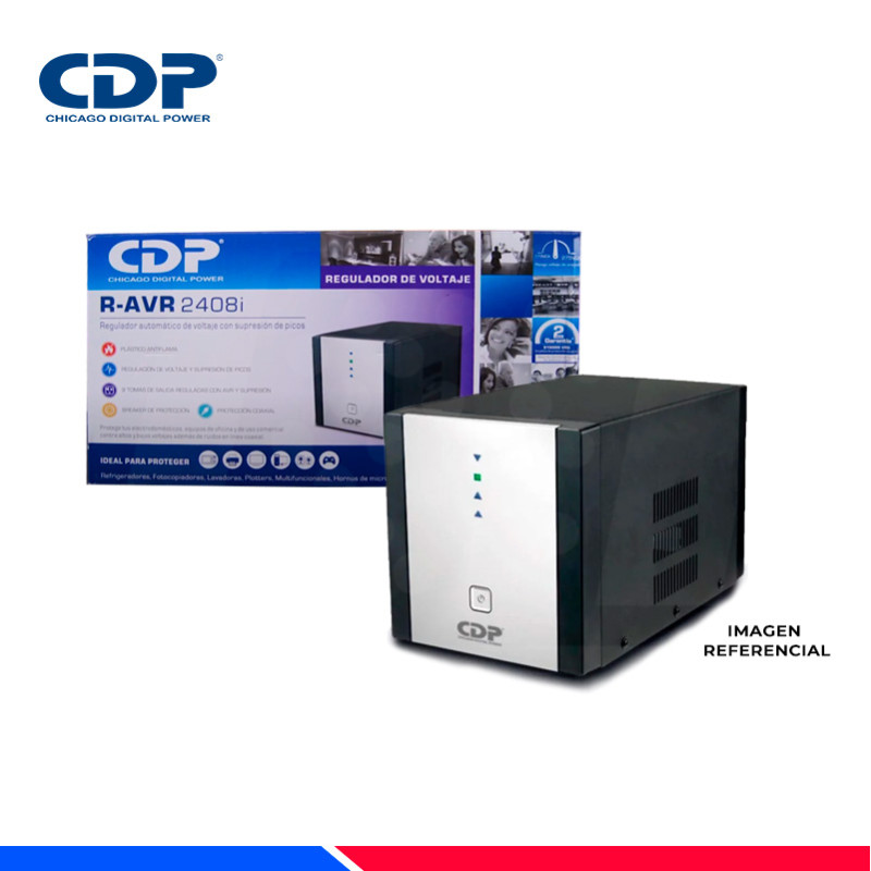 ESTABILIZADOR CDP R-AVR2408i, 2400VA/1800, 8 TOMAS ESTABILIZADOR CDP R-AVR2408i, 2400VA/1800, 8 TOMAS