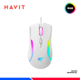 MOUSE GAMING HAVIT MS1033, BLANCO, RGB
