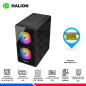 CASE HALION LUNA P25, 3 COOLER RGB, V/TEMPLADO CASE HALION LUNA P25, 3 COOLER RGB, V/TEMPLADO