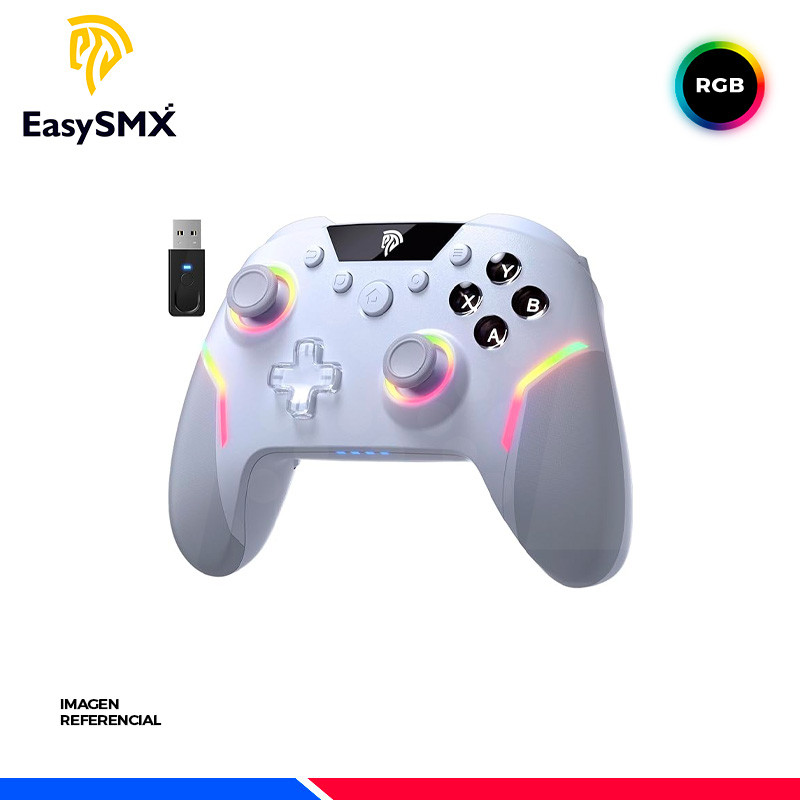 MANDO INALAMBRICO EASYSMX X20 WHITE, WIFI, BT, BOTONES MECANICOS, RGB MANDO INALAMBRICO EASYSMX X20 WHITE, WIFI, BT, BOTONES MECANICOS, RGB