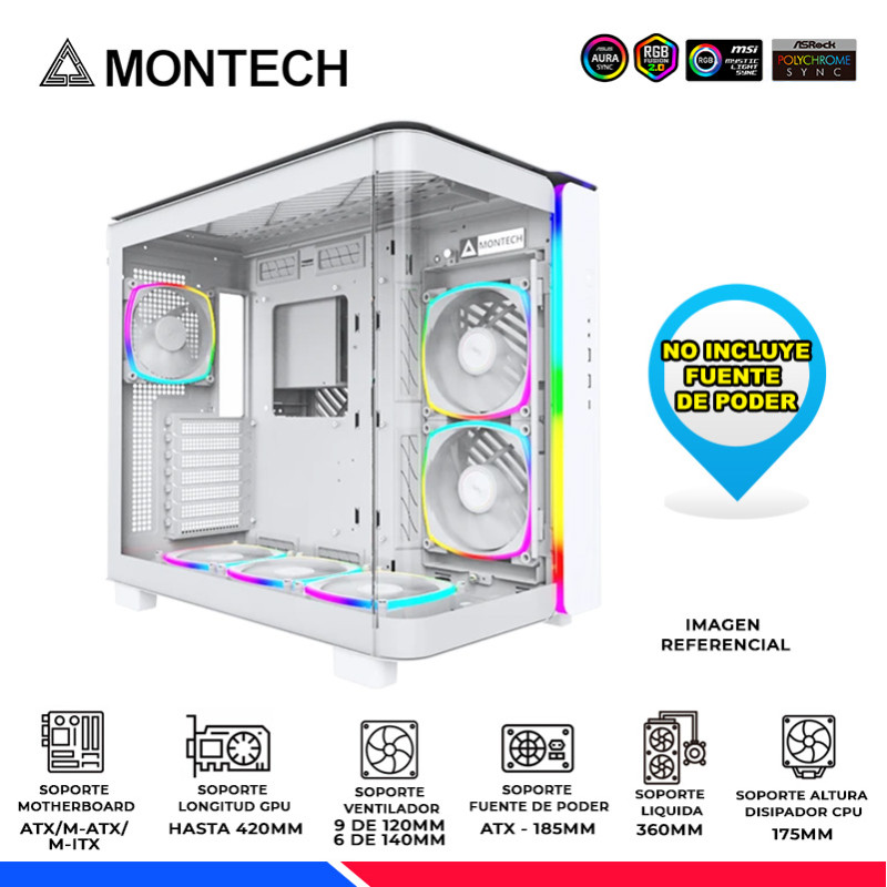 CASE MONTECH KING 95 PRO, WHITE CASE MONTECH KING 95 PRO, WHITE