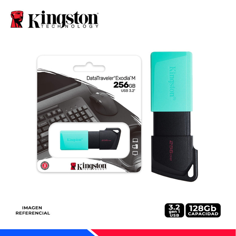 MEM. USB KINGSTON DATATRAVELER EXODIA M 256GB USB 3.2 GEN1, AZUL MEM. USB KINGSTON DATATRAVELER EXODIA M 256GB USB 3.2 GEN1, AZUL