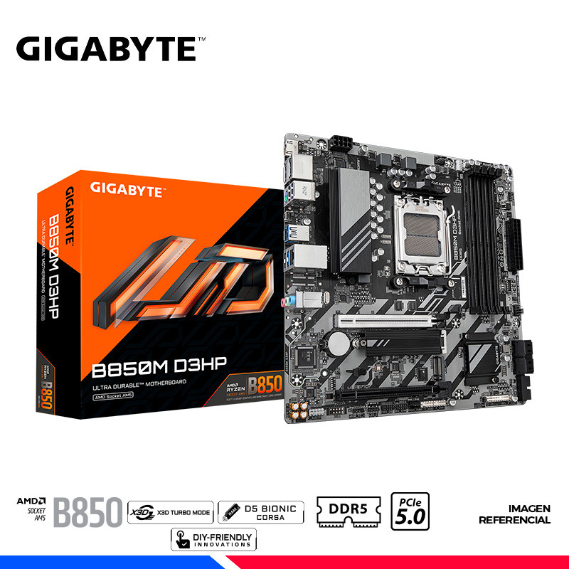 MAINBOARD GIGABYTE B850M D3HP, DDR5, AM5, AMD MAINBOARD GIGABYTE B850M D3HP, DDR5, AM5, AMD