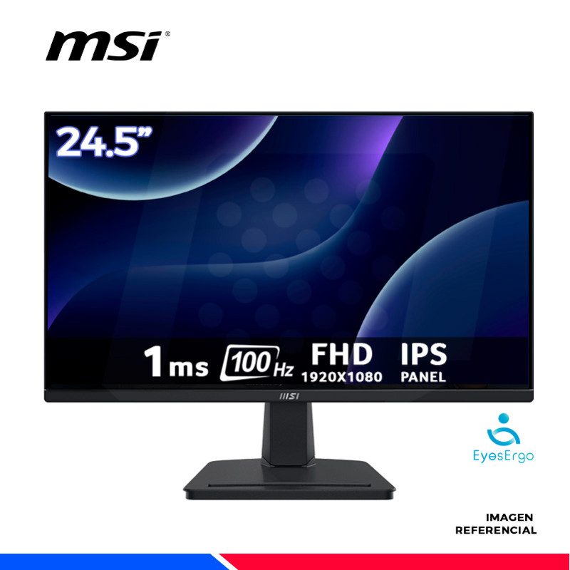 MONITOR MSI PRO MP251, 24.5" IPS, FHD, 100Hz, 1ms, Parlante MONITOR MSI PRO MP251, 24.5" IPS, FHD, 100Hz, 1ms, Parlante
