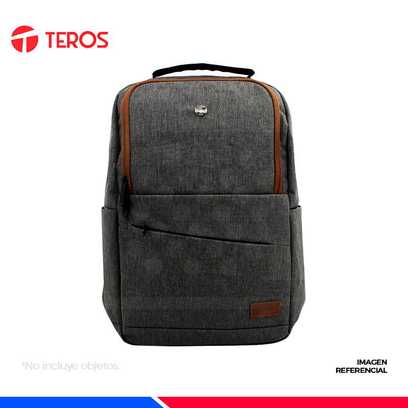 MOCHILA TEROS CITY GREY TE-ACS9023, POLISTER 15.6", BEIGE MOCHILA TEROS CITY GREY TE-ACS9023, POLISTER 15.6", BEIGE