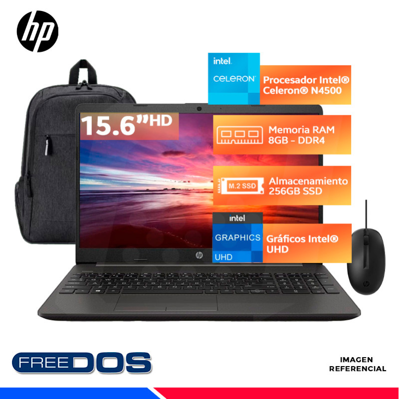 LAPTOP HP 250G9, INTEL CELERON N4500, 8GB DDR4, SSD 256GB, 15.6" HD LAPTOP HP 250G9, INTEL CELERON N4500, 8GB DDR4, SSD 256GB, 15.6" HD