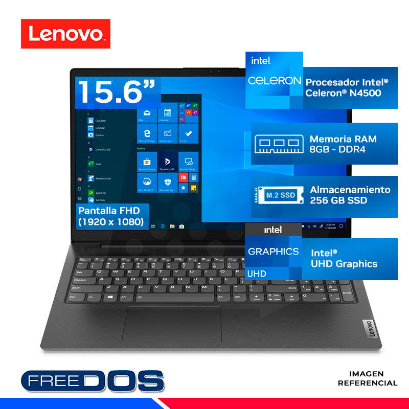 LAPTOP LENOVO V15 G2 IJL, INTEL CELERON N4500, 8GB DDR4, SSD 256GB, 15.6" FHD LAPTOP LENOVO V15 G2 IJL, INTEL CELERON N4500, 8GB DDR4, SSD 256GB, 15.6" FHD