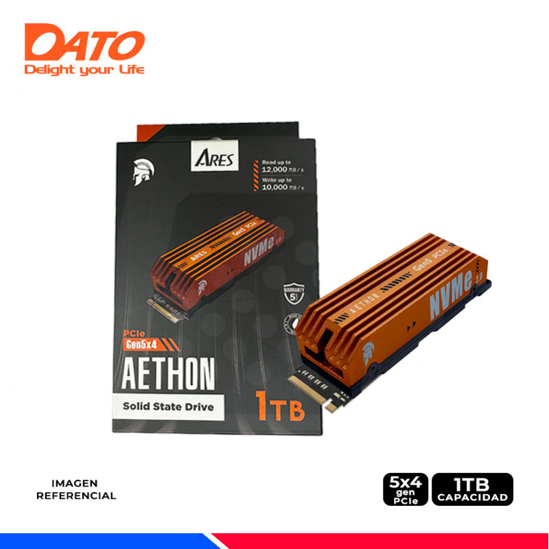 SSD DATO ARES AETHON 1TB, M.2 2280 NVME Gen5x4 PCIe SSD DATO ARES AETHON 1TB, M.2 2280 NVME Gen5x4 PCIe