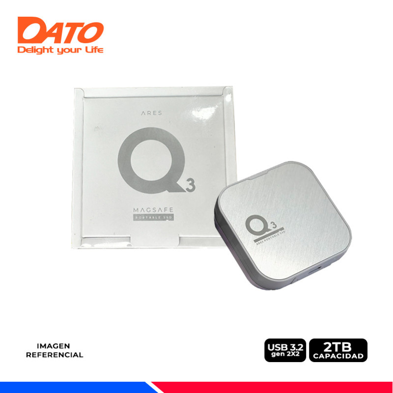SSD EXTERNO MAG DATO ARES Q3, 2TB, USB 3.2 Gen2x2 Tipo-C SSD EXTERNO MAG DATO ARES Q3, 2TB, USB 3.2 Gen2x2 Tipo-C