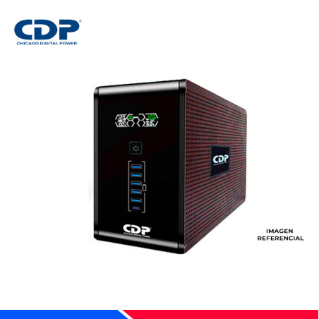 UPS CDP R-SMART751I, 750VA/375W, 10 Tomas, 5 USB Tipo-A, 1 USB Tipo-C