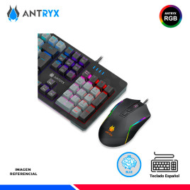 KIT GAMING ANTRYX GC-5600, TECLADO MECANICO + MOUSE, SWITCH BLUE