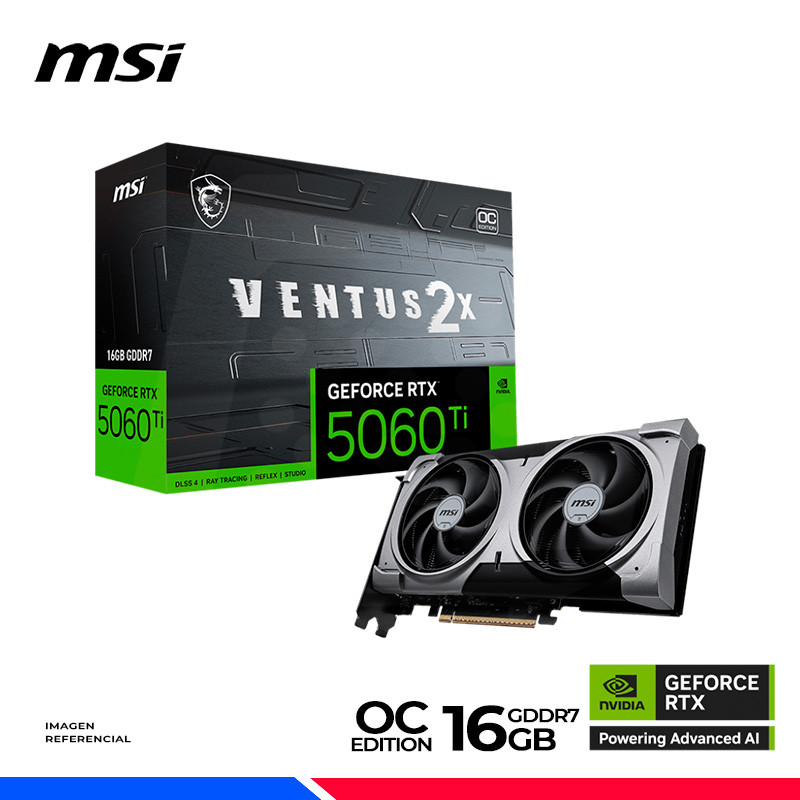 VGA MSI GEFORCE RTX 5060 Ti 16GB VENTUS 2X OC PLUS GDDR7 VGA MSI GEFORCE RTX 5060 Ti 16GB VENTUS 2X OC PLUS GDDR7