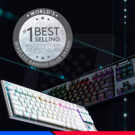 TECLADO MECANICO INALAMBRICO LOGITECH G915 TKL LIGHTSPEED RGB, WHITE.