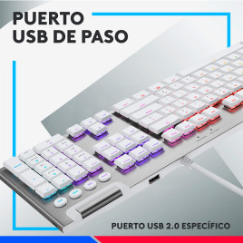 TECLADO MECANICO LOGITECH G815 TACTILE LIGHTSYNC RGB, BLANCO