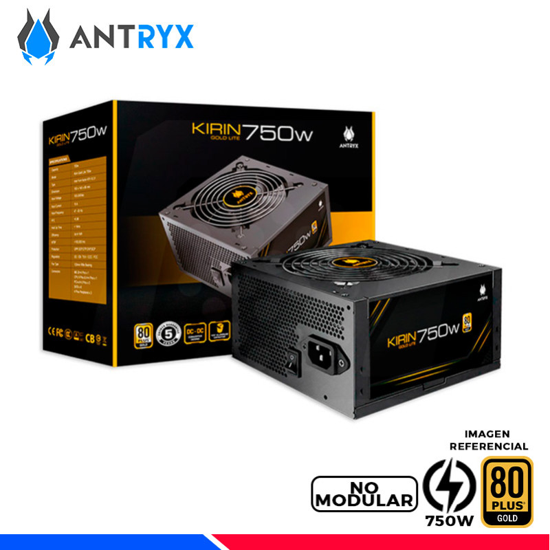 FUENTE DE PODER ANTRYX GOLD LITE 750W, 80 PLUS GOLD 750W FUENTE DE PODER ANTRYX GOLD LITE 750W, 80 PLUS GOLD 750W
