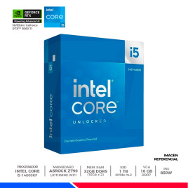 Pc Gaming Plus: Intel Core i5-14600KF, 32GB DDR5 RGB, SSD 1TB, RTX 5060 Ti 16GB, F/850W, CASE