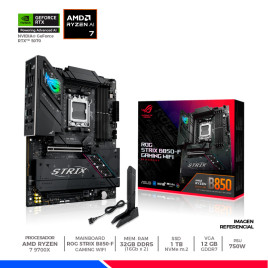 Pc Gaming Plus: Ryzen 7 9700X, 32GB DDR5, SSD 1TB, RTX 5070 12GB, F/750W, CASE ARGB